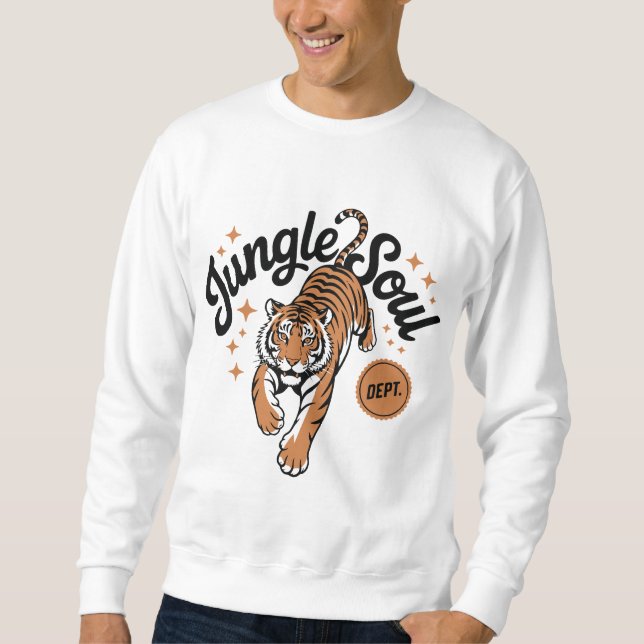 Tiger Dschungel Seele Sweatshirt (Vorderseite)