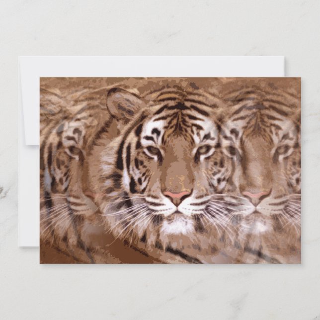 Tiger-Einladung Einladung (Vorderseite)