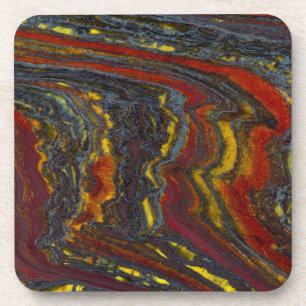 Tiger-Eisen in Rot, Gelb, Blau Getränkeuntersetzer