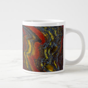 Tiger-Eisen in Rot, Gelb, Blau Jumbo-Tasse