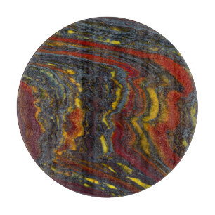 Tiger-Eisen in Rot, Gelb, Blau Schneidebrett