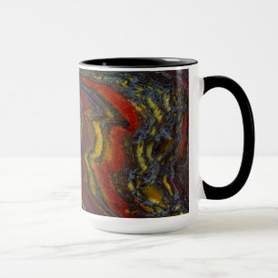 Tiger-Eisen in Rot, Gelb, Blau Tasse