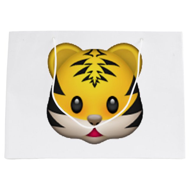 Tiger - Emoji Große Geschenktüte (Vorderseite)