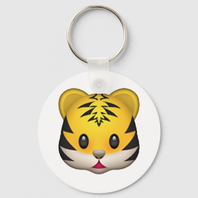 Tiger - Emoji Schlüsselanhänger (Vorderseite)