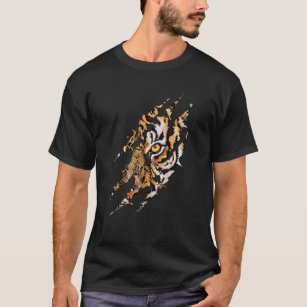 Tiger Eye Claw Marks Wild Bengalisch Safari Zookee T-Shirt