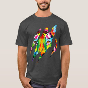 Tiger Eye Kralle Farbige Tiger Gestaltung Tier Des T-Shirt