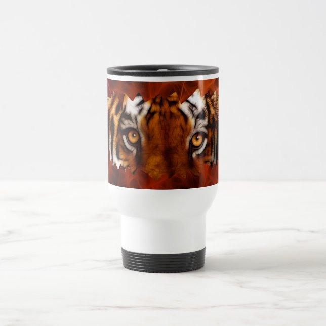 Tiger Eyes Fantasy Wildlife Travel Mug Reisebecher (Mittel)