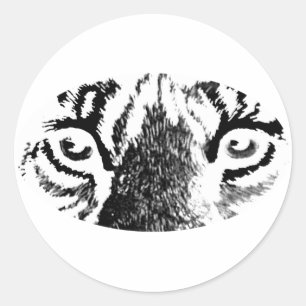 Tiger Eyes jGibney The MUSEUM Zazzle Geschenke Runder Aufkleber
