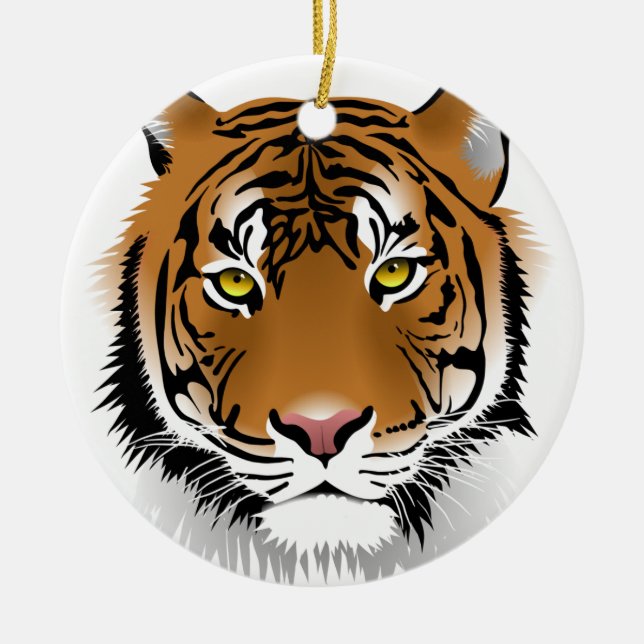 Tiger Eyes Keramik Ornament (Vorne)