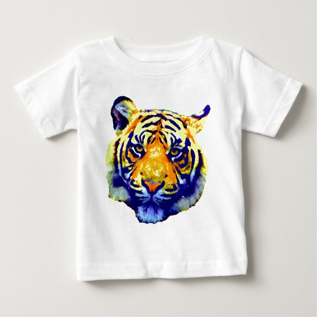 Tiger Eyes Pop Art Baby T-shirt (Vorderseite)