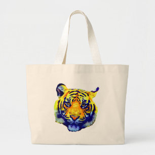 Tiger Eyes Pop Art Jumbo Stoffbeutel