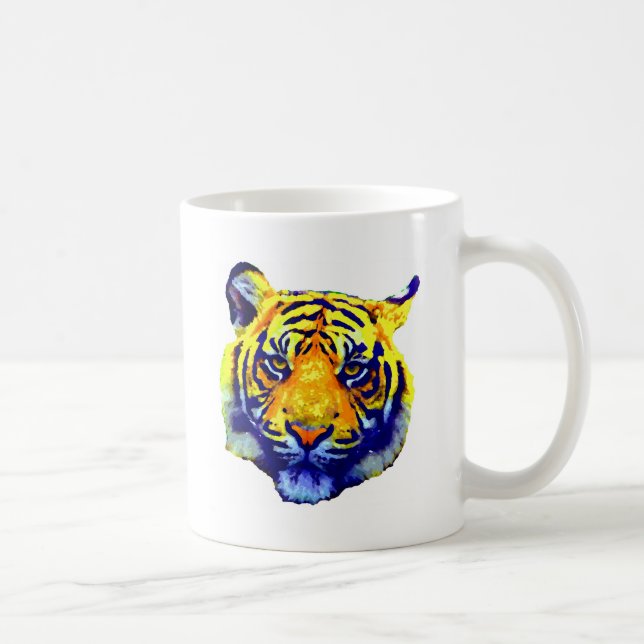Tiger Eyes Pop Art Kaffeetasse (Rechts)
