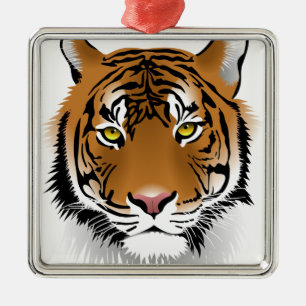 Tiger Eyes Silbernes Ornament