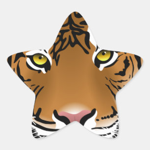 Tiger Eyes Stern-Aufkleber