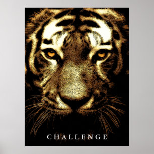 Tiger Eyes Wild Animal Art Challenge Inspiration Poster
