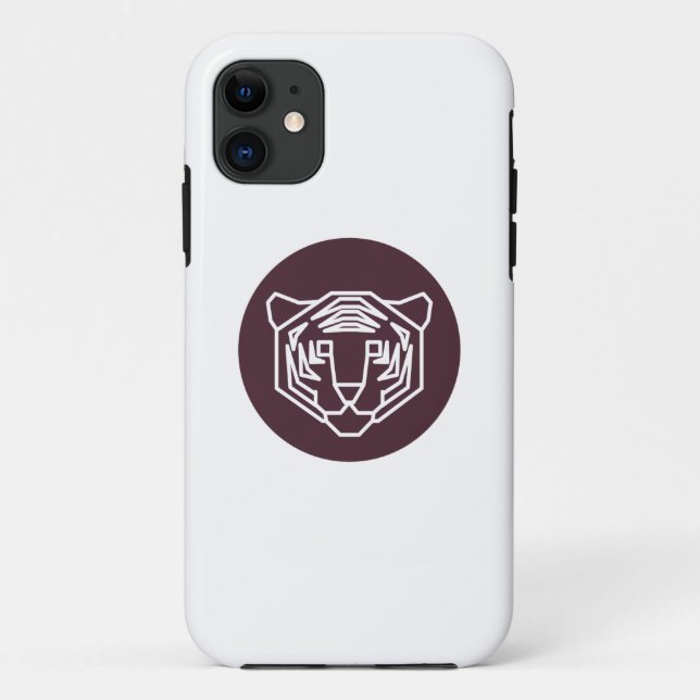 Tiger Face Abzeichen Case-Mate iPhone Hülle (Rückseite)