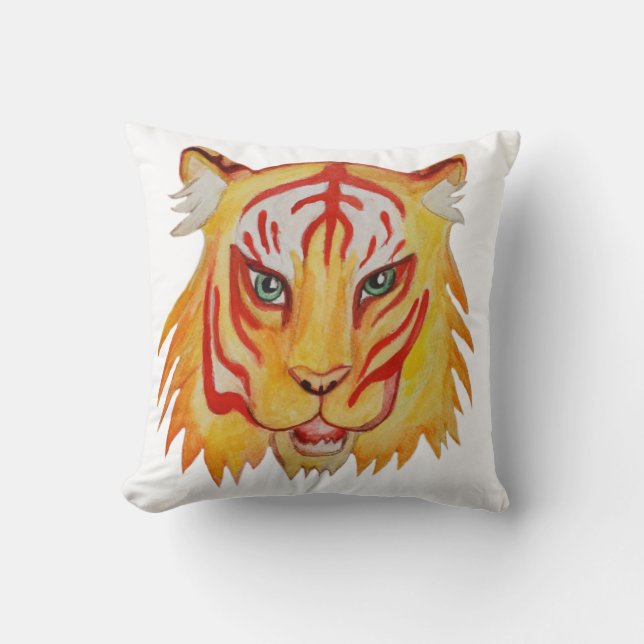 Tiger Face Art Cushion Kissen (Vorderseite)