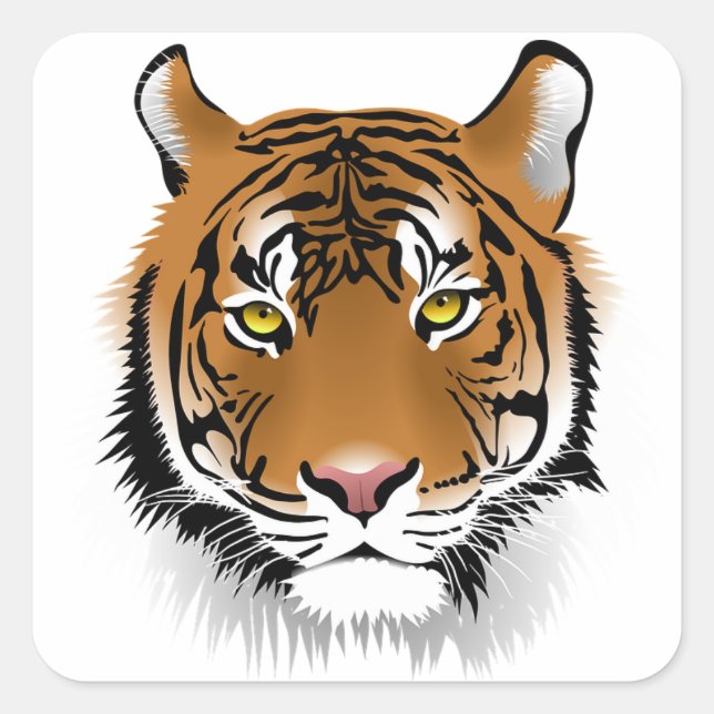Tiger Face Art Stickers (Vorderseite)