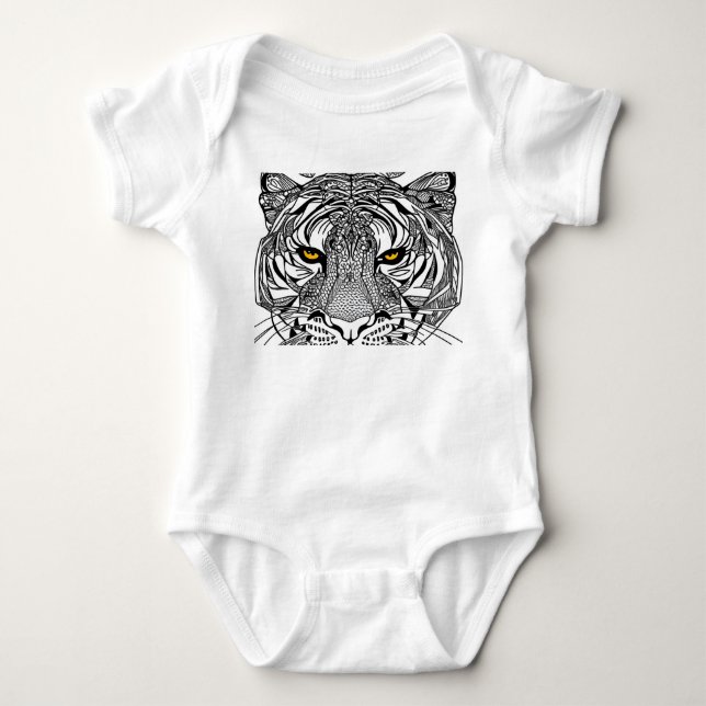 Tiger Face Baby Strampler (Vorderseite)