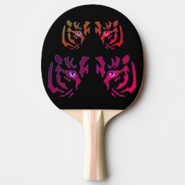 Tiger Face Black & White Ping Pong Pong Pad Pad Tischtennis Schläger