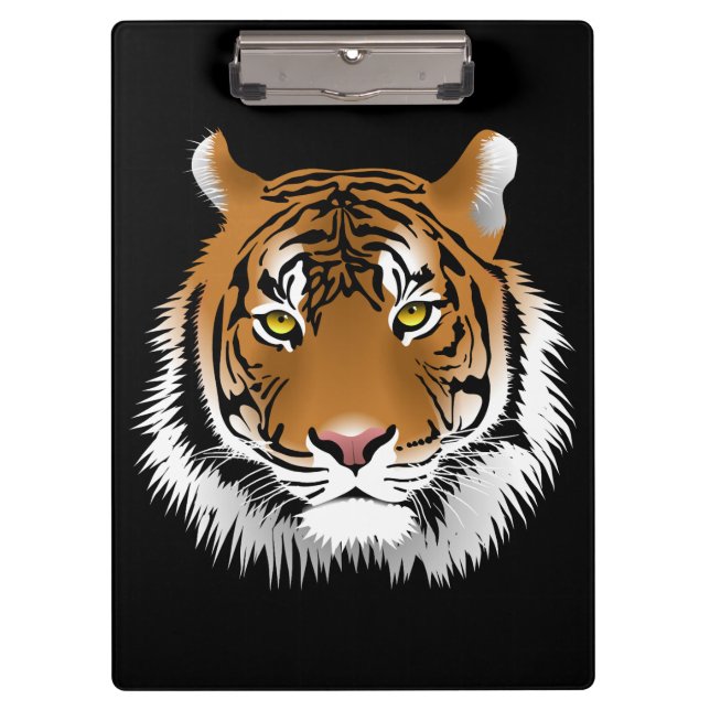 Tiger Face Clipboard Klemmbrett (Vorderseite)