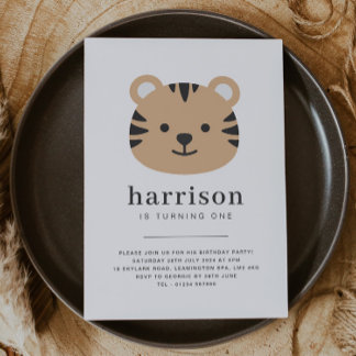 Tiger Face - Einladung zum Geburtstag