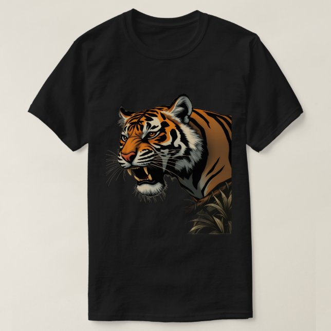 Tiger Face Graphic Tees Men Women Boys Girls T-Shi (Design vorne)