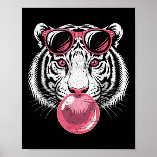 Tiger Face Nk Sungles Jungle Vibes Animal Lover Gi Poster