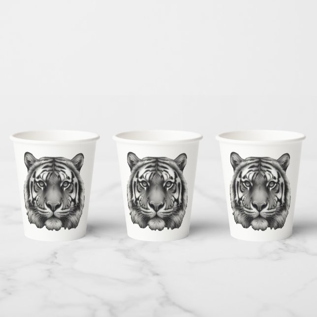 Tiger Face Pappbecher (Multi)