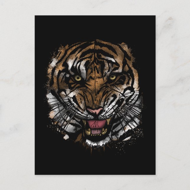 Tiger Face Postkarte (Vorderseite)