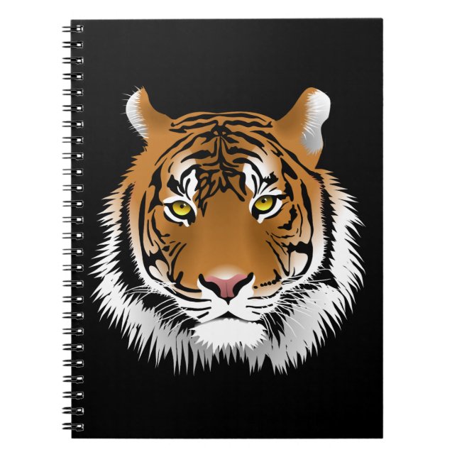 Tiger Face Spiral Photo Notebook Notizblock (Vorderseite)