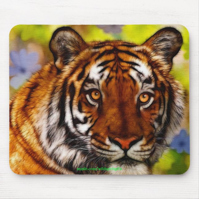 Tiger Face Wildlife Mousemat Mousepad (Vorne)