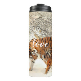 Tiger-Familie Thermosbecher