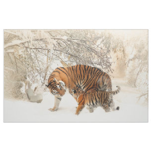 Tiger-Familien-Baby Stoff