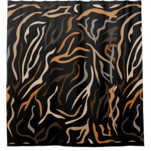 Tiger-Farbmuster Duschvorhang