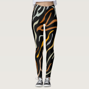 Tiger-Farbmuster Leggings