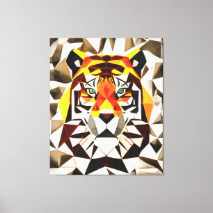 Tiger Fearful Symmetry Geometric Art Leinwanddruck