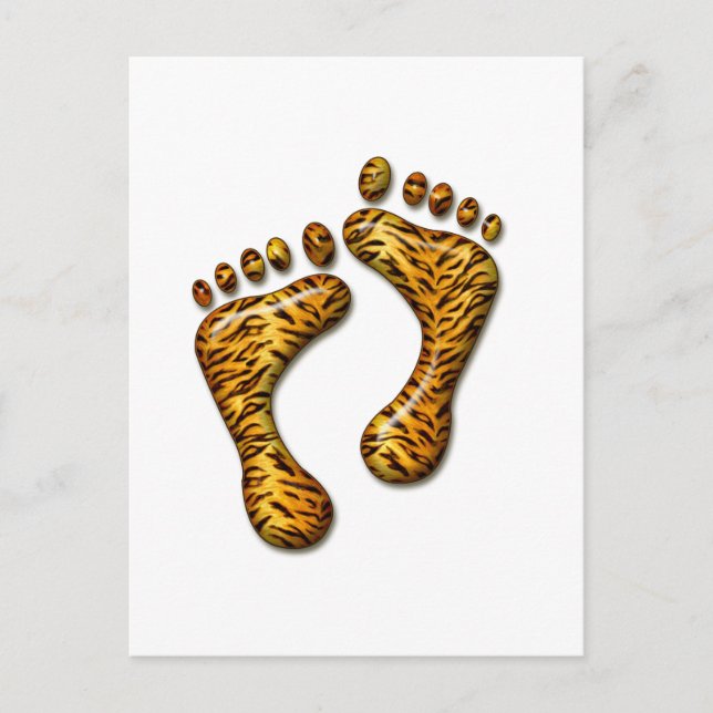 Tiger Feet Postkarte (Vorderseite)