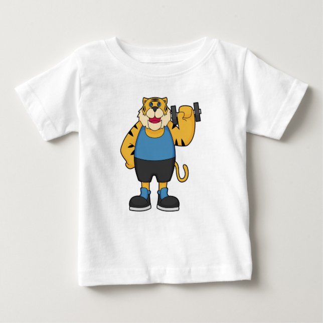 Tiger Fitness Dumbbell Baby T-shirt (Vorderseite)