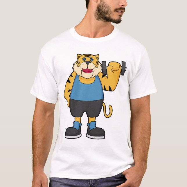 Tiger Fitness Dumbbell T-Shirt (Vorderseite)