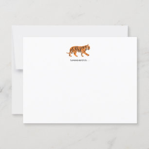 Tiger Flat Notecard Postkarte