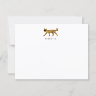 Tiger Flat Notecard Postkarte
