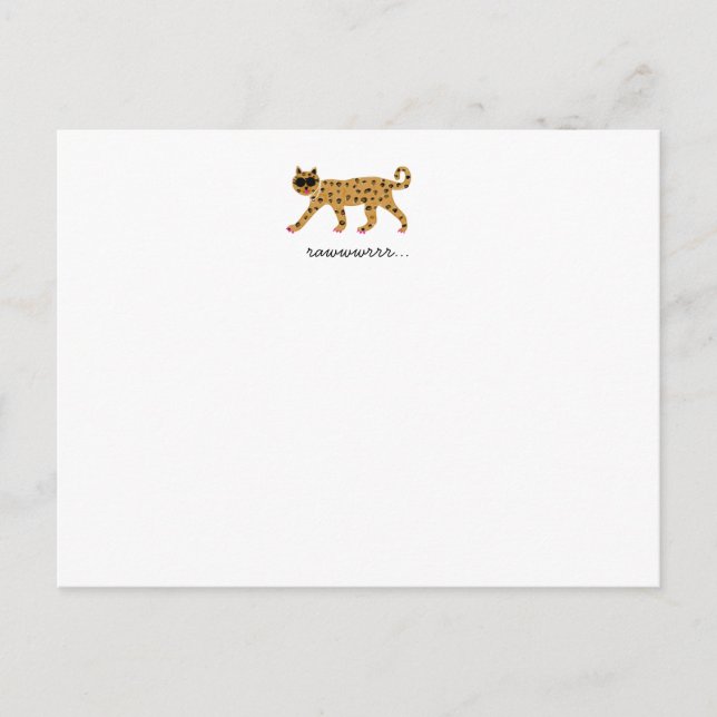 Tiger Flat Notecard Postkarte (Vorderseite)