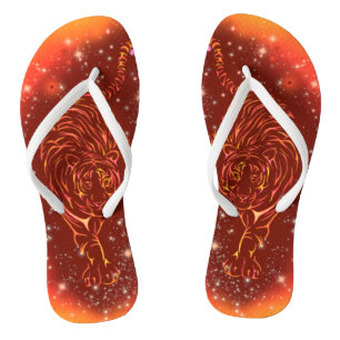 Tiger flip Flops in der Galaxy Starry Night