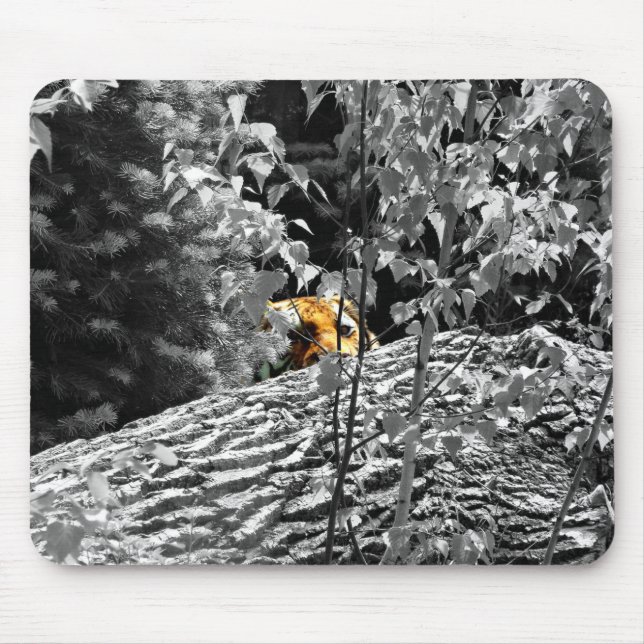 Tiger Flüchtige Blick-a-boo Mousapad Mousepad (Vorne)