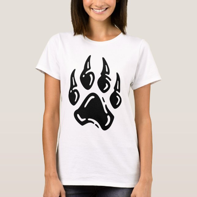 Tiger Footprint T-Shirt – Wildlife Graphic Tee (Vorderseite)
