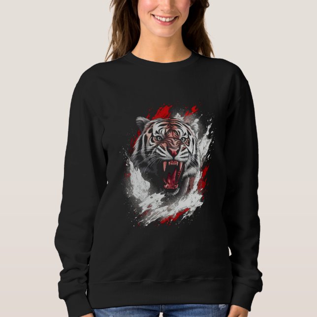 Tiger  for real cat fans sweatshirt (Vorderseite)