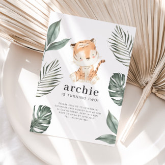 Tiger Foto Einladung zum Geburtstag