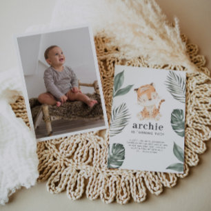 Tiger-Foto-Geburtstagseinladung Einladung