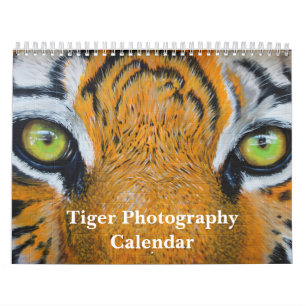 Tiger Fotografy Wild Animal 2025 Kalender